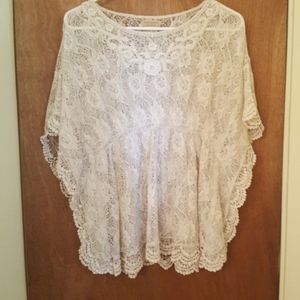 White lacey top